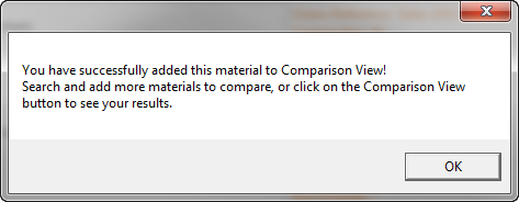 Adding your first material to Comparison View