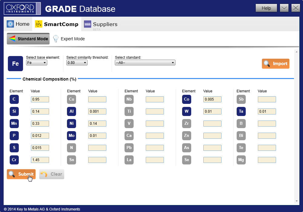Defining search criteria