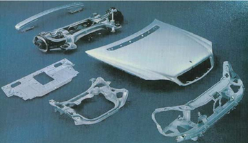 Aluminium parts of the S-class Mercedes