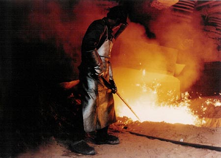 Tapping off iron