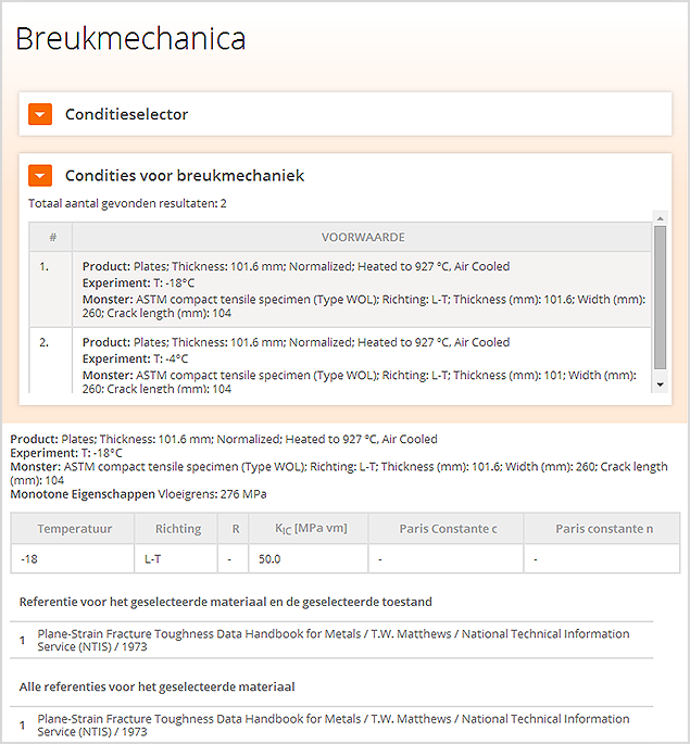 Viewing fracture mechanics data